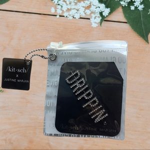 Kitsch x Justine Marjan 'Drippin' Rhinestone Hair Clip Bobby Pin